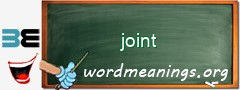 WordMeaning blackboard for joint